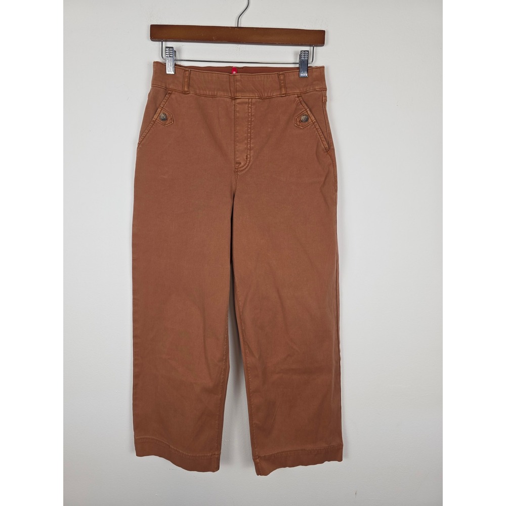 SPANX Wide Leg Pants in Rust Brown